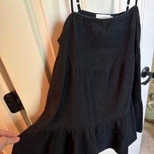Chosen Tiered Black Mini Dress Sz Small